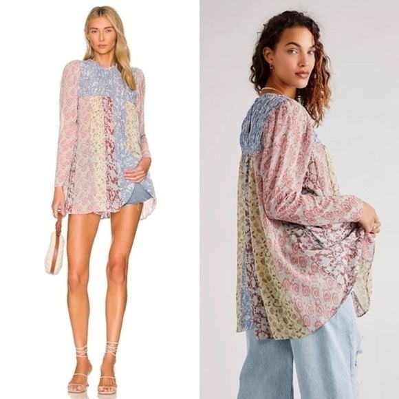 • Free People merrie mix tunic small - Picture 1 of 7